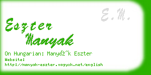 eszter manyak business card